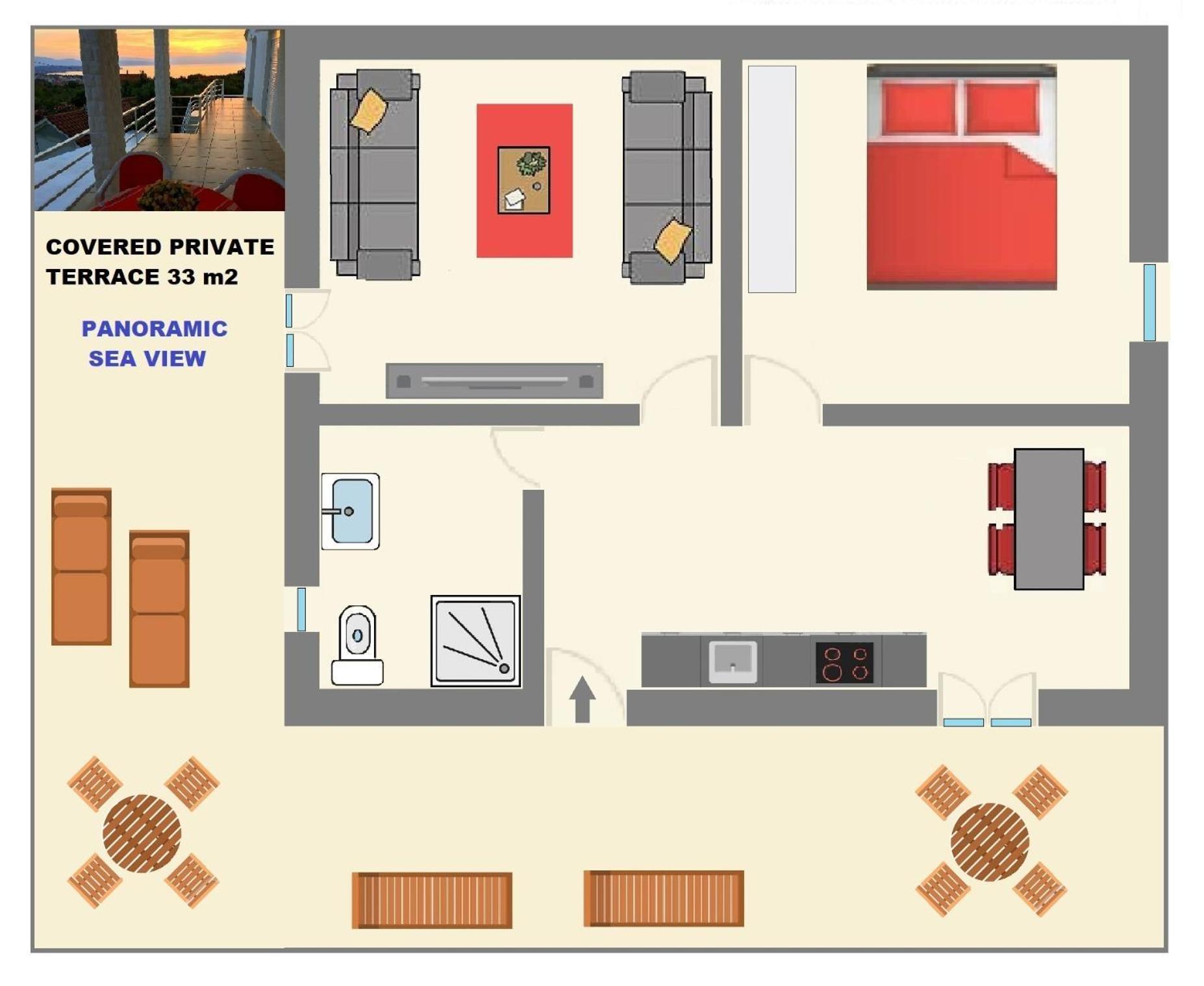 Apartments Kremenici Малинска Экстерьер фото